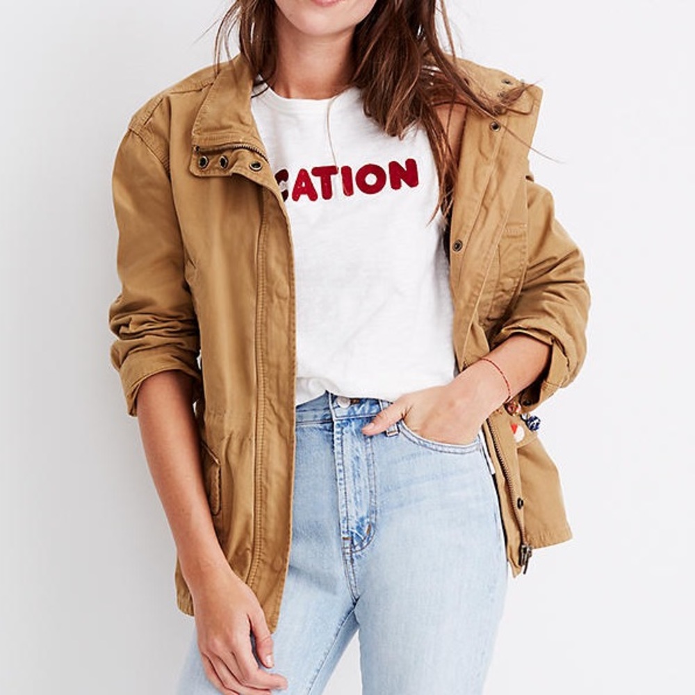 Madewell Prospect Jacket Dark Sahara Tan Khaki XS - Picture 1 of 8